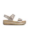 Rieker Double Velcro Strap Sandal - Light Brass Combi